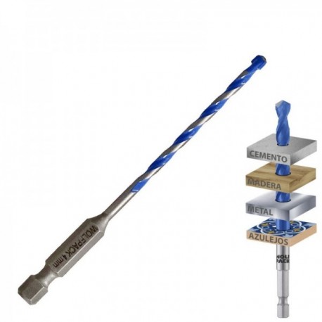 Broca Universal Hexagonal Ø 4,0 mm. (Blister 1 pieza)