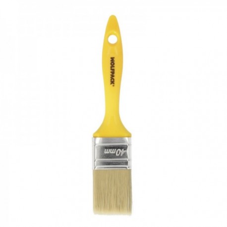 Paletina Profesional Cerda Blanca Ancho 40 mm. Cerdas Naturales Mango Plastico Ergonomico, Brocha Pintor, Pincel Pintura