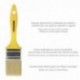 Paletina Profesional Cerda Blanca Ancho 20 mm. Cerdas Naturales Mango Plastico Ergonomico, Brocha Pintor, Pincel Pintura