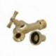 Grifo Curvo Latón Pulido Con Racord 1/2 Grifo Jardin Exterior