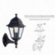 Farol Jardin Soporte Bajo Negro.