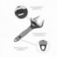 Llave Ajustable Gran Apertura Compact. Cromo Vanadio 6" Llave Inglesa, Llave De Expansion, Llave Gran Apertura