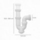 Sifon Curvo ExtensibleTuerca Loca 1 1/2" Ã˜ 40 Mm