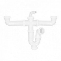 Sifon Doble Con Doble Evacuacion 1 1/2" Ã˜ 40mm
