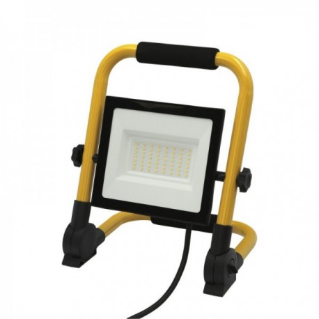 Foco Led Plano 50 Watt. Luz Blanca 4000Âº K IP 65 4000 Lumenes Con Asa de Transporte, Proyector Led Con Asa, Foco Led Trabajo