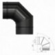 Codo Estufa Liso Vitrificado Negro Ã˜ 175 mm. 90Â°