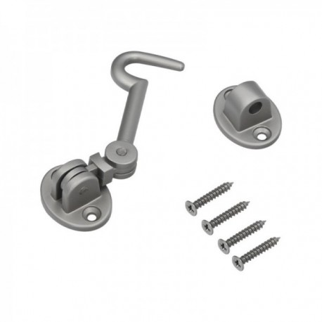 Aldabilla Multiusos Reforzada Con Tornillos 100 Mm LatÃ³n Niquelado Mate