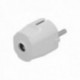 Clavija Schuko 2P+T 16A Blanco.