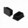 Contera PlÃ¡stico Rectangular Interior. Color Negro 60x40 mm Bolsa 100 Unidades.