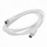 Prolongacion Tv - Video. 2 metros Toma 9,5 mm. Con Adaptador Macho Hembra