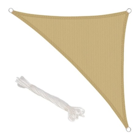 Toldo Vela Sombra Jardin Triangular Beige 5,0 x 5,0 metros.