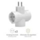 Adaptador Triple Schuko 16 A 250 V.