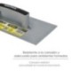 Talocha Plastico Lisa 330 x 140 mm. Gris.