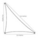 Toldo Vela Sombra Jardin Triangular 3,6x3,6x3,6 metros Gris