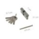 Cilindro Seguridad 35x35 mm/13,5 Leva Corta Niquelado Con 5 llaves