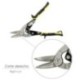 Tijeras Chapa Corte Derechas 250 mm. Hoja Acero Al Carbono, Mangos Engomados, Con Dientes Serrados, Cortachapa, Tijera Aviacion