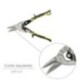 Tijeras Chapa Corte Izquierda 250 mm. Hoja Acero Al Carbono, Mangos Engomados, Con Dientes Serrados, Cortachapa, Tijera Aviacion