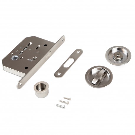 Emuca Kit de cerradura con condena para puerta corredera.