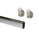 Emuca Kit barra armario ovalada Emuca 30x15 mm Acero