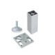 Emuca Kit pie nivelador para mueble Prisma
